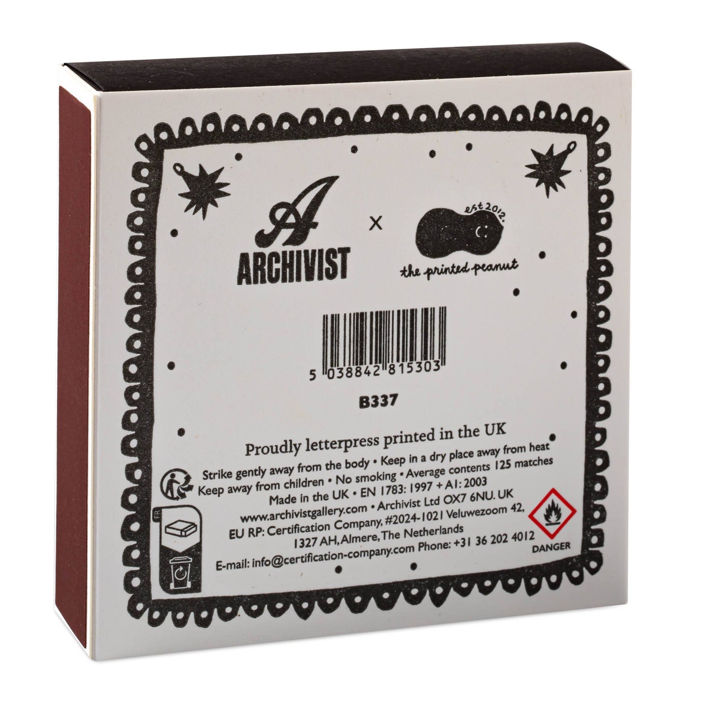 Archivist Gallery Black Miracle Safety Matches