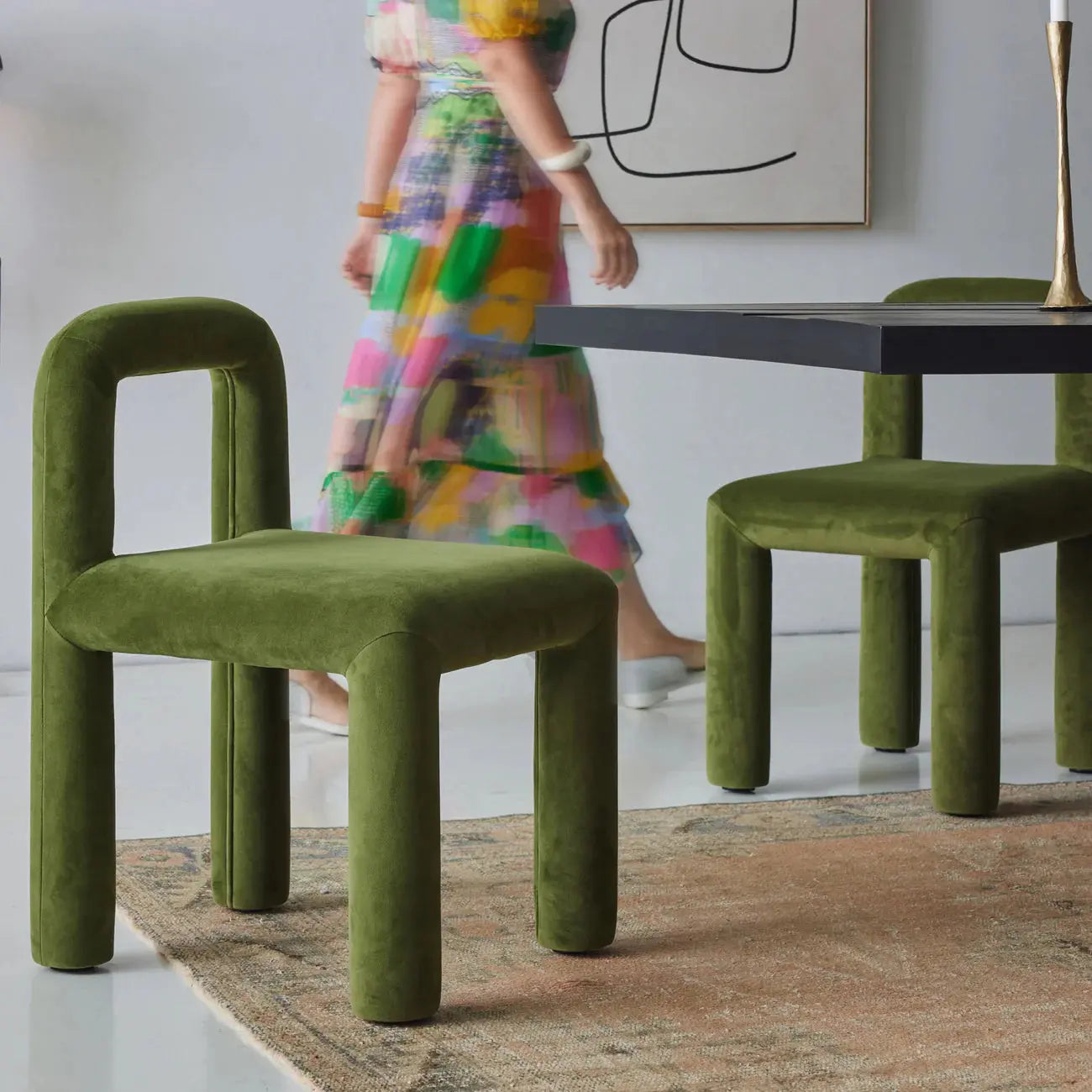 Zara Dining Chair Green - Willow + Hutch