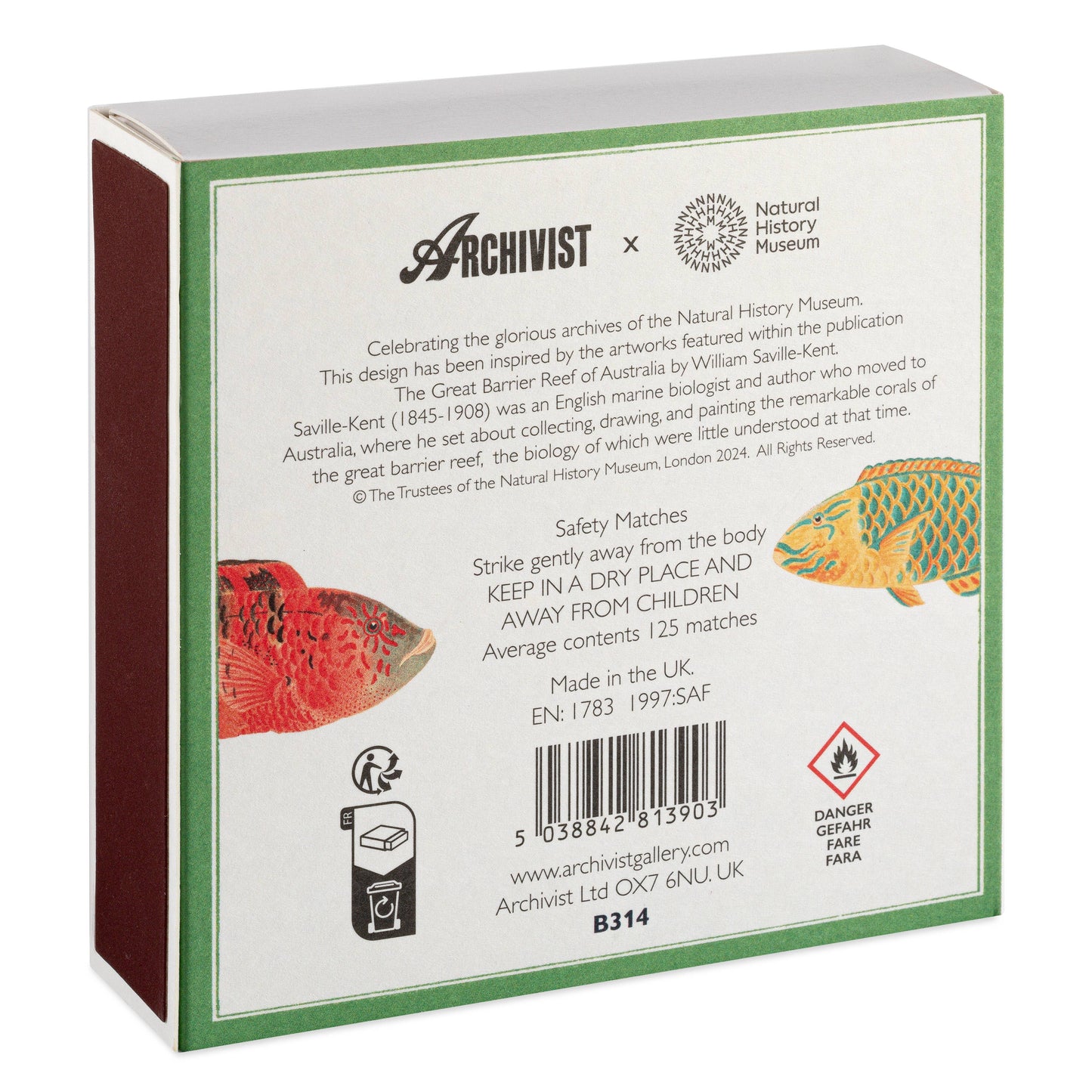 Archivist Gallery | Australia - Fish | Square Matchboxes