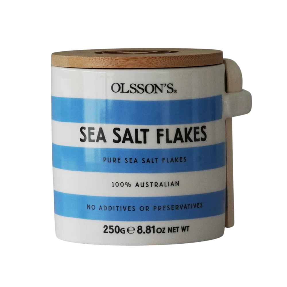 Sea Salt Flakes Stoneware Jar 250gm
