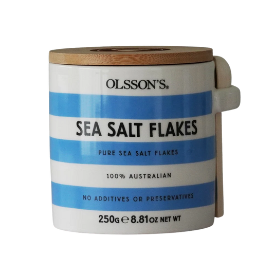Sea Salt Flakes Stoneware Jar 250gm