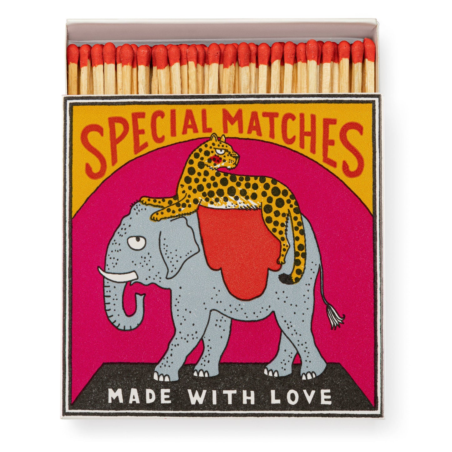 Archivist Gallery | Australia - Elephant And Cheetah | Square Matchboxes