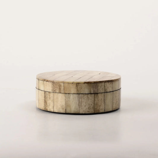 Bone Inlay Box Round