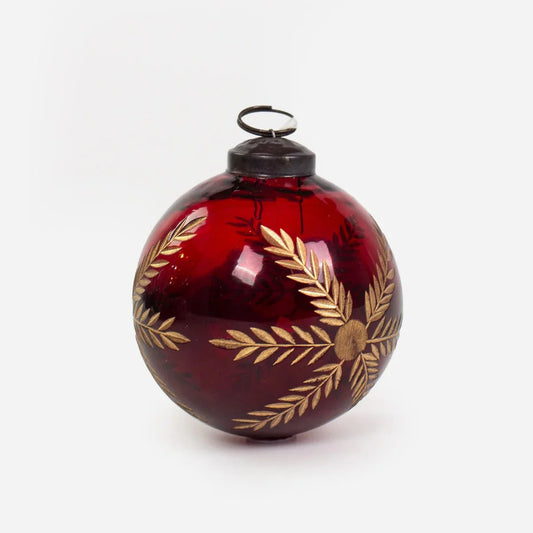 Amina Glass Bauble Red