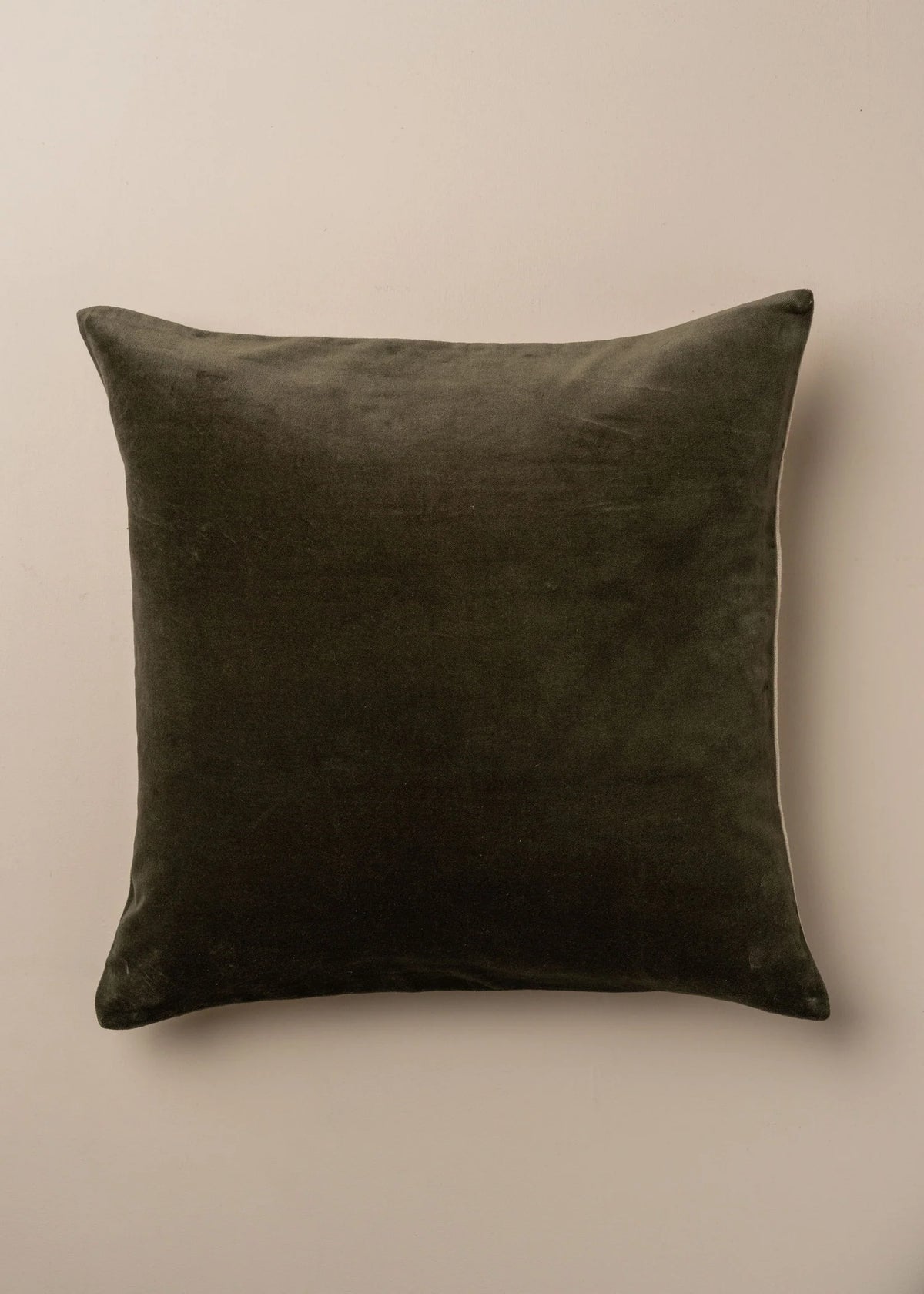 Velvet Cushion Olive 50x50