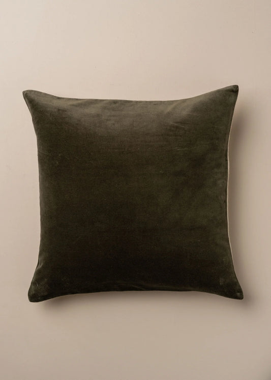 Velvet Cushion Olive 50x50
