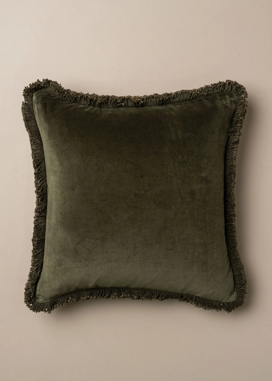 Velvet Fringed Cushion 50x50