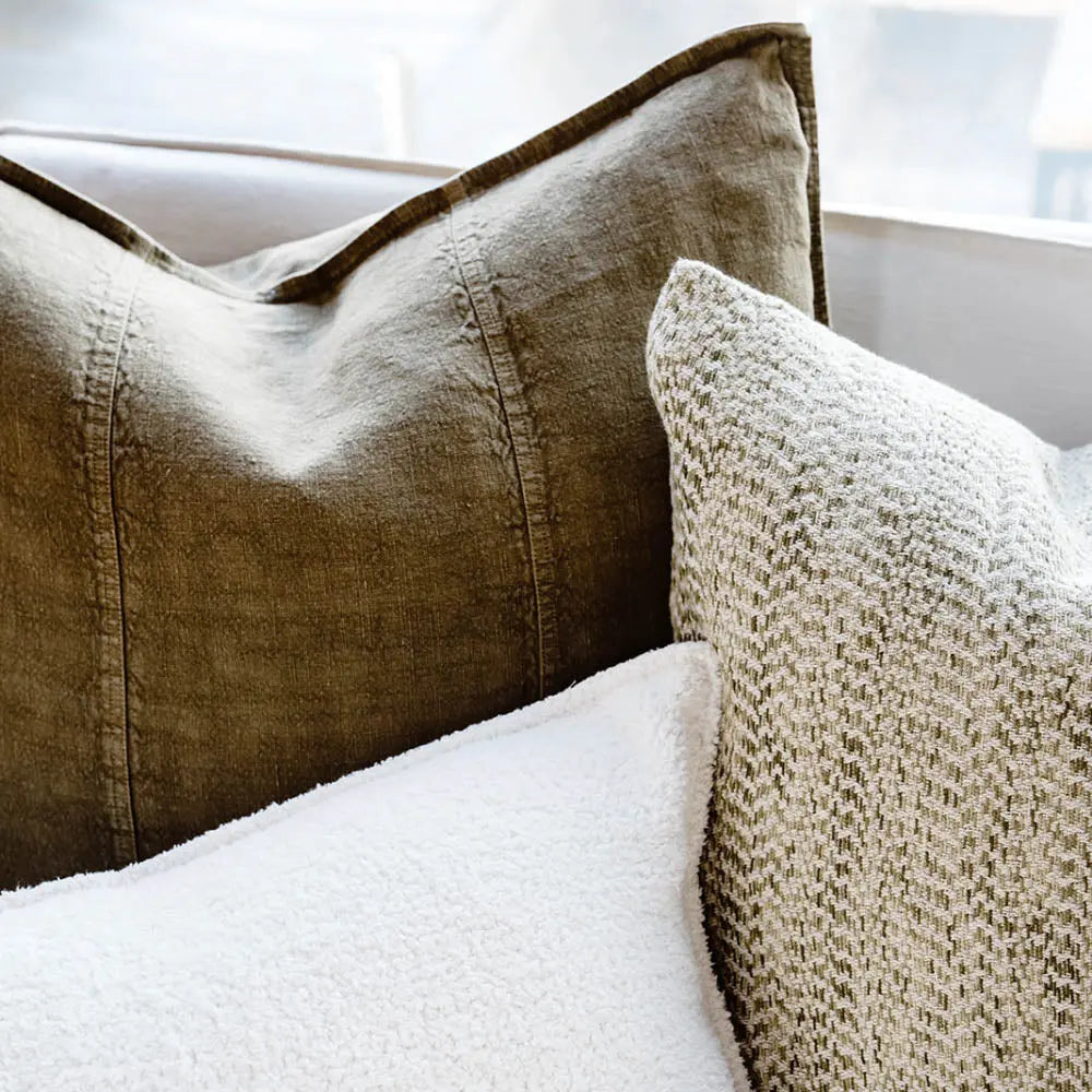 Luca Cushion Olive 50x50 - Willow + Hutch