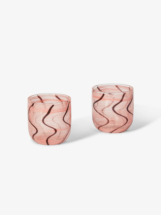 Swirl Pink Tumblers - Set of 2