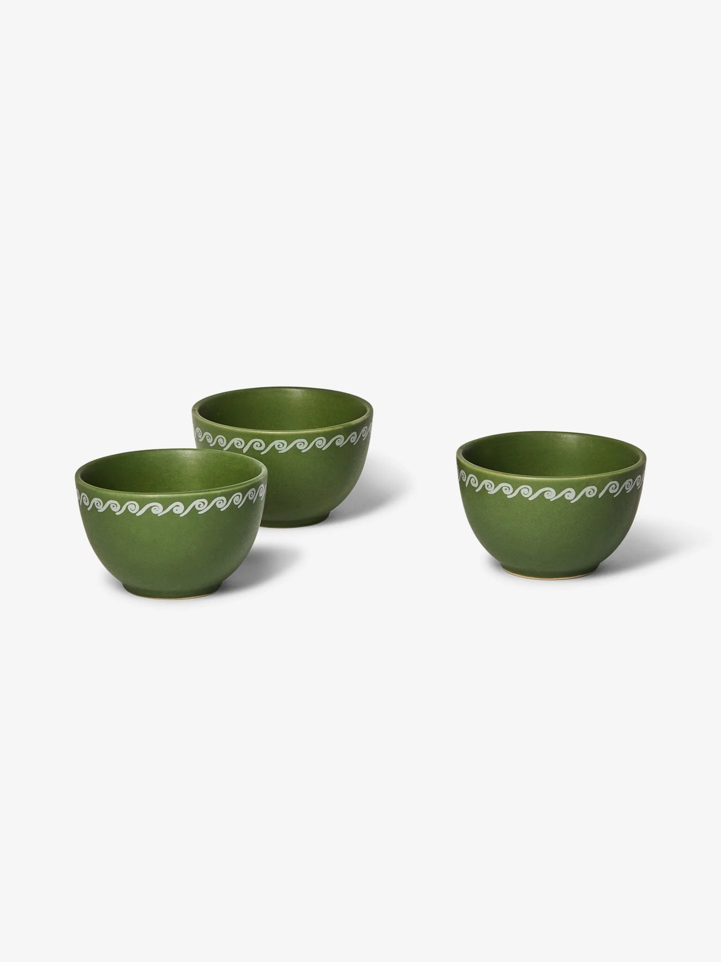 Vines Green Bowls Set of 3