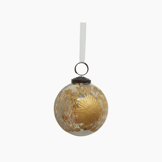 Amina Glass Gold Lustre Bauble