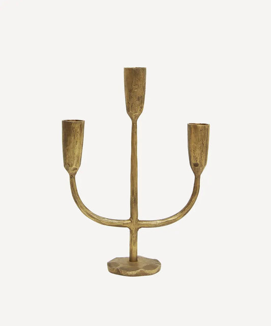 Dax 3 Light Gold Candle Holder