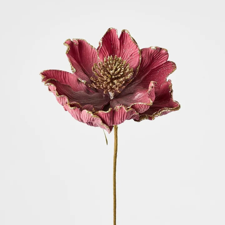 Glitter Magnolia Stem – Plum