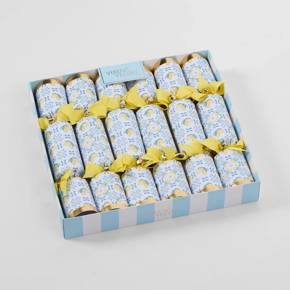La Dolce Vita Lemon Christmas Crackers – Pack of 6