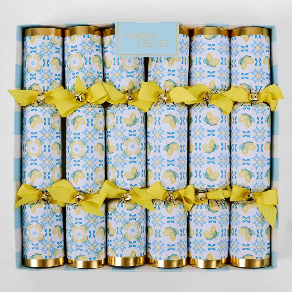 La Dolce Vita Lemon Christmas Crackers – Pack of 6
