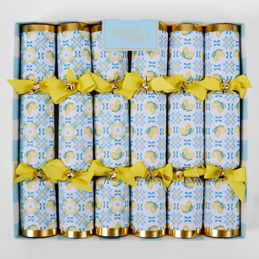 La Dolce Vita Lemon Christmas Crackers – Pack of 6
