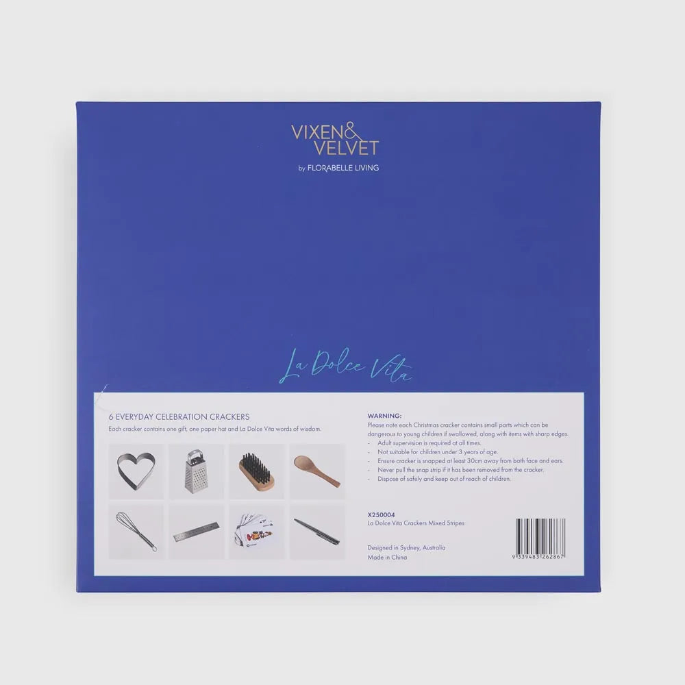 La Dolce Vita Christmas Crackers – Pack of 6