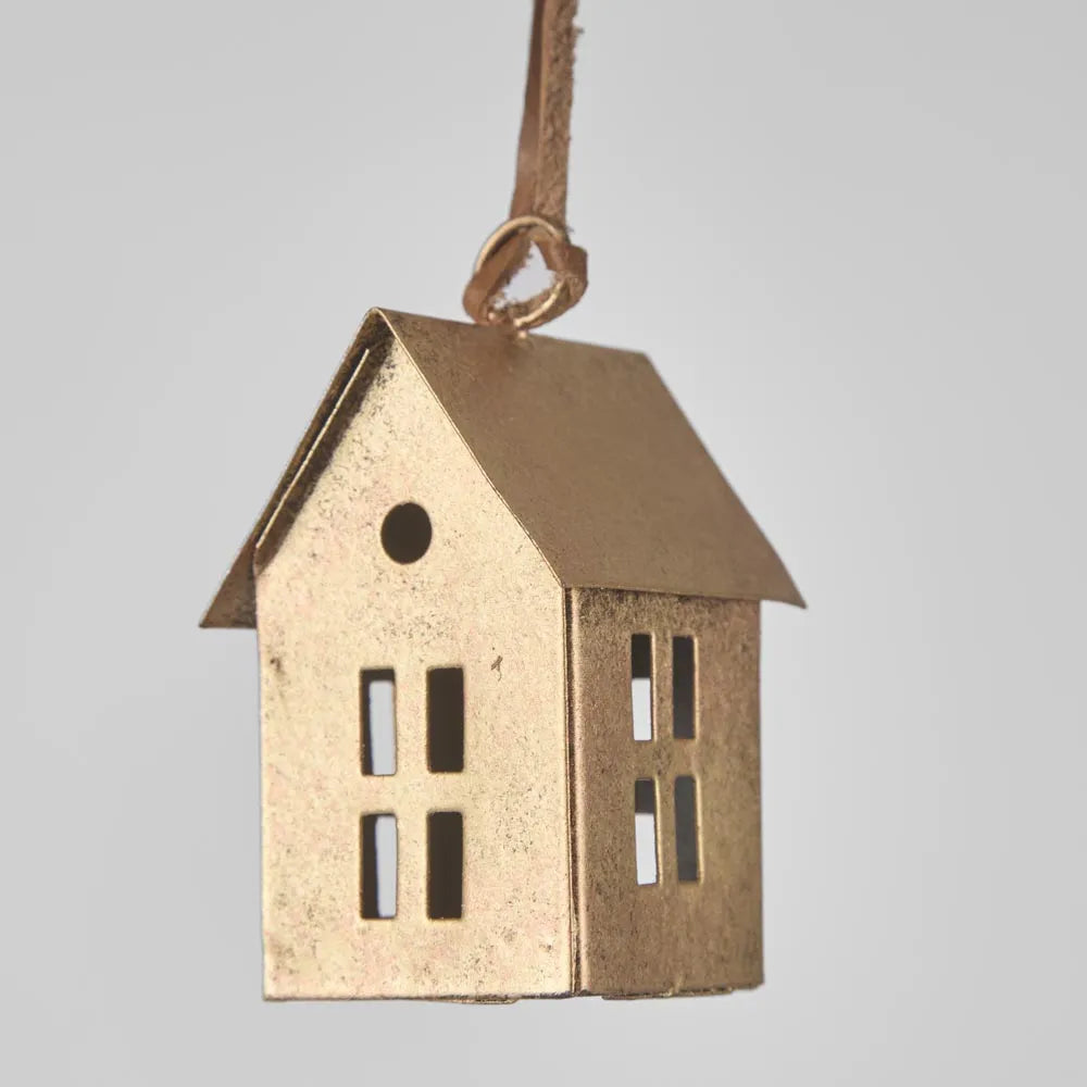 Brass Bird Houses Ornament