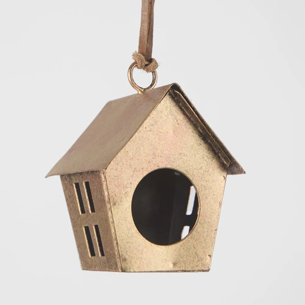 Brass Bird Houses Ornament