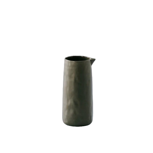 tall flax jug in khaki no handle on white background