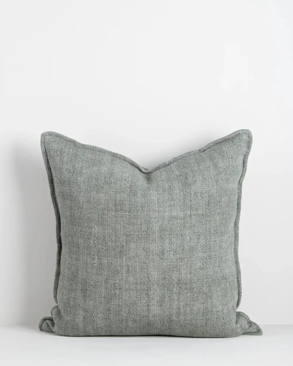 Flaxmill Cushion Sage on white background