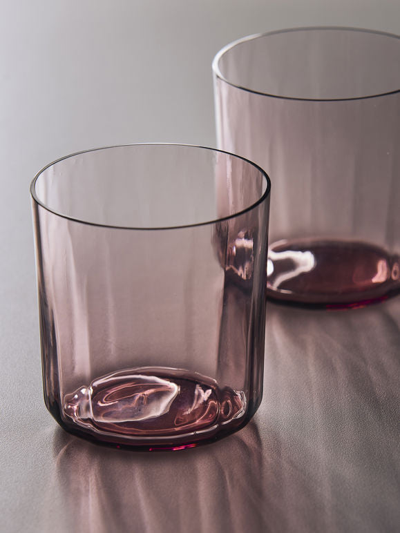 Facet Tumblers Set of 2 Rose
