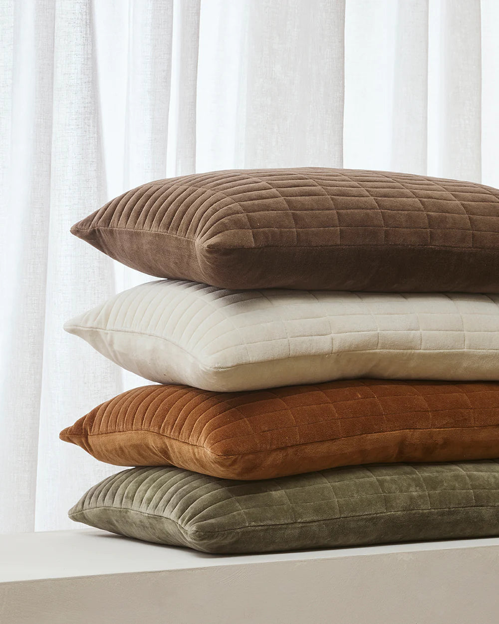 Turner Quilted Cushion Thyme 40x60